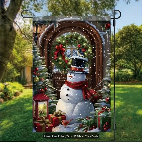 Snowman Yard Flag Christmas Holiday NWT - Picture 1 of 4